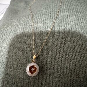 Gold and Silver Eye Pendant Necklace